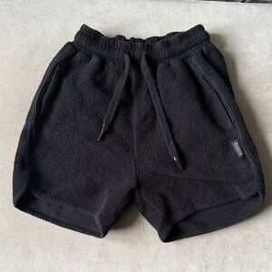 nununu Black Terry Cloth Kids Shorts